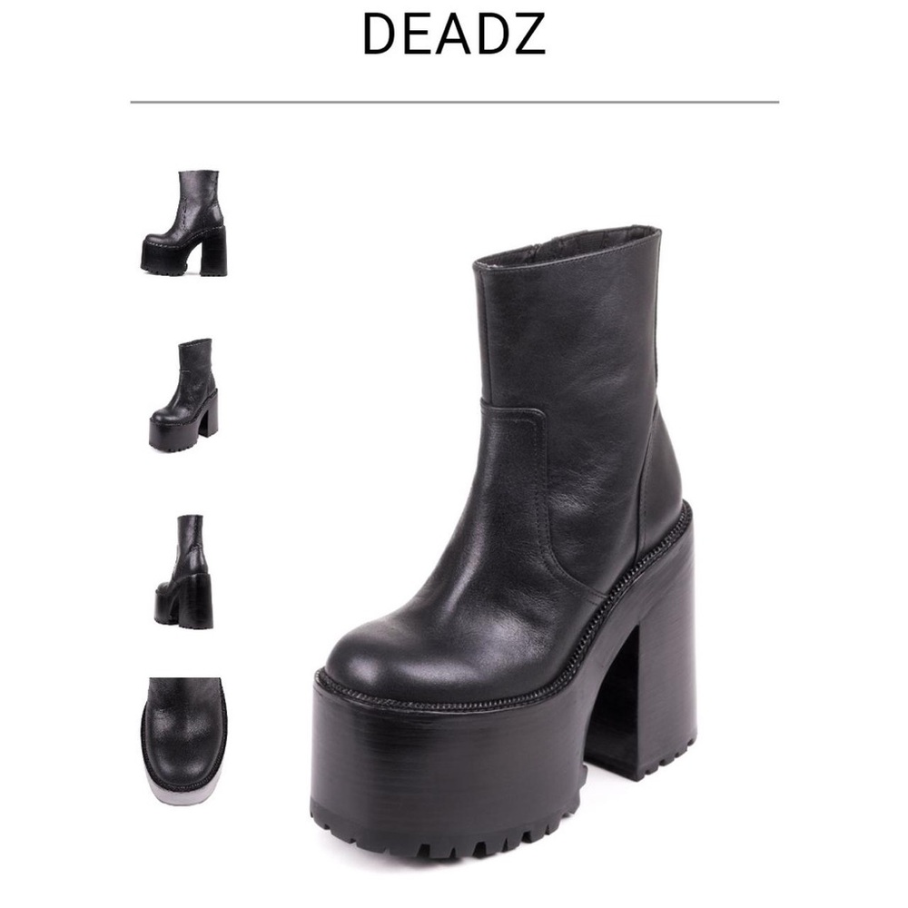 Jeffrey Campbell Deadz Black Platform Boots